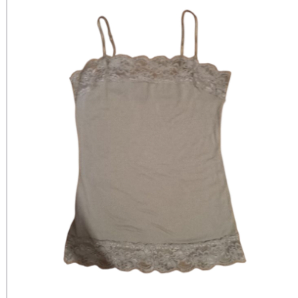 Lace Trim Gray Camisole